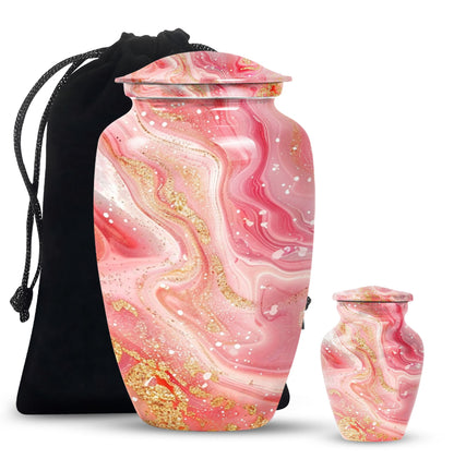 Abstract 10-inch classic cremation urn for dad.