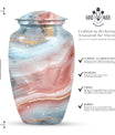 10-inch Abstract Urn, Classic Designed Cremation urn for ashes.
