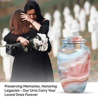 10-inch Abstract Urn, Classic Designed Cremation urn for ashes.