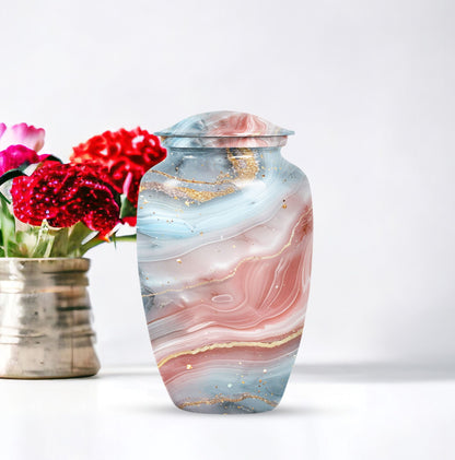 10-inch Abstract Urn, Classic Designed Cremation urn for ashes.