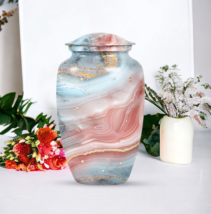 10-inch Abstract Urn, Classic Designed Cremation urn for ashes.