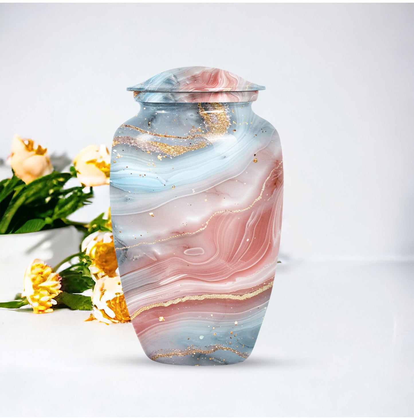 10-inch Abstract Urn, Classic Designed Cremation urn for ashes.