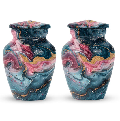 10 inch abstract aluminium memorial urn for ashes.
