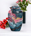 10 inch abstract aluminium memorial urn for ashes.