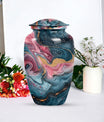 10 inch abstract aluminium memorial urn for ashes.