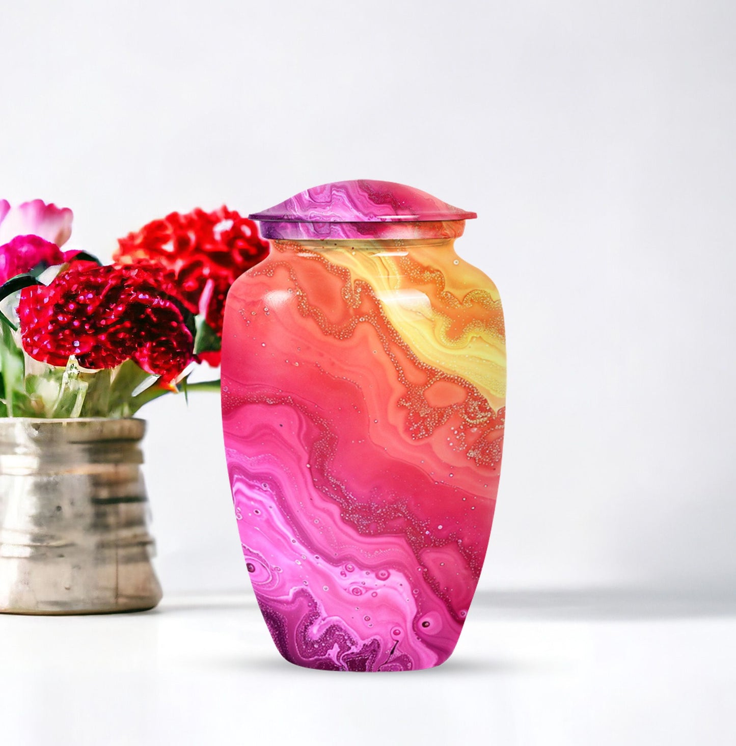 Classic Design for cremation ashes, customizable with names