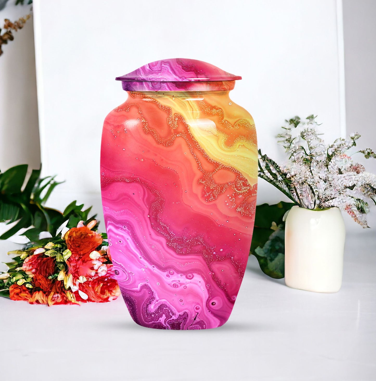 Classic Design for cremation ashes, customizable with names