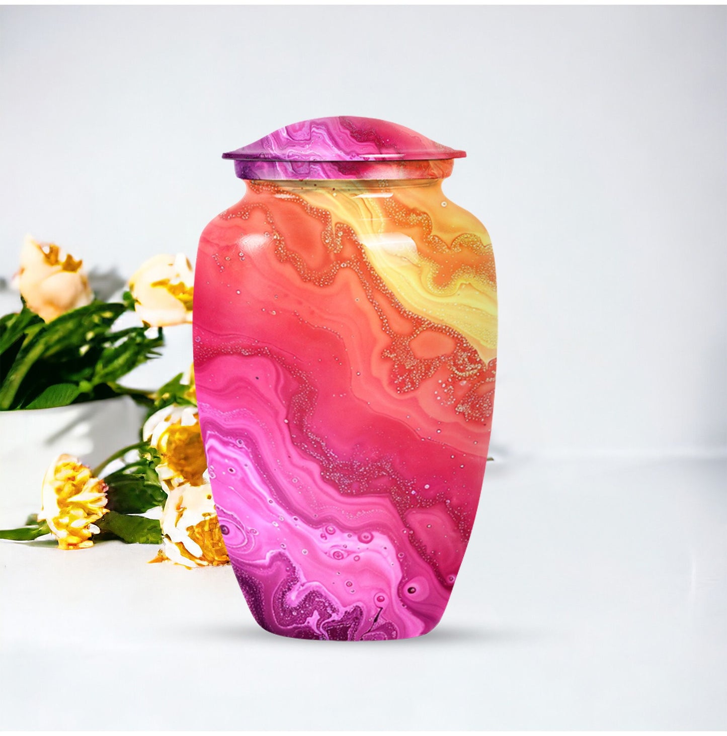 Classic Design for cremation ashes, customizable with names