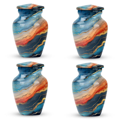 Classic 10-inch abstract urn for burial cremation.