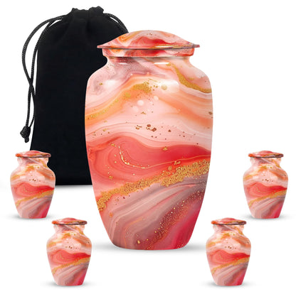 Abstract Classic Aluminium Urn for adult female ashes