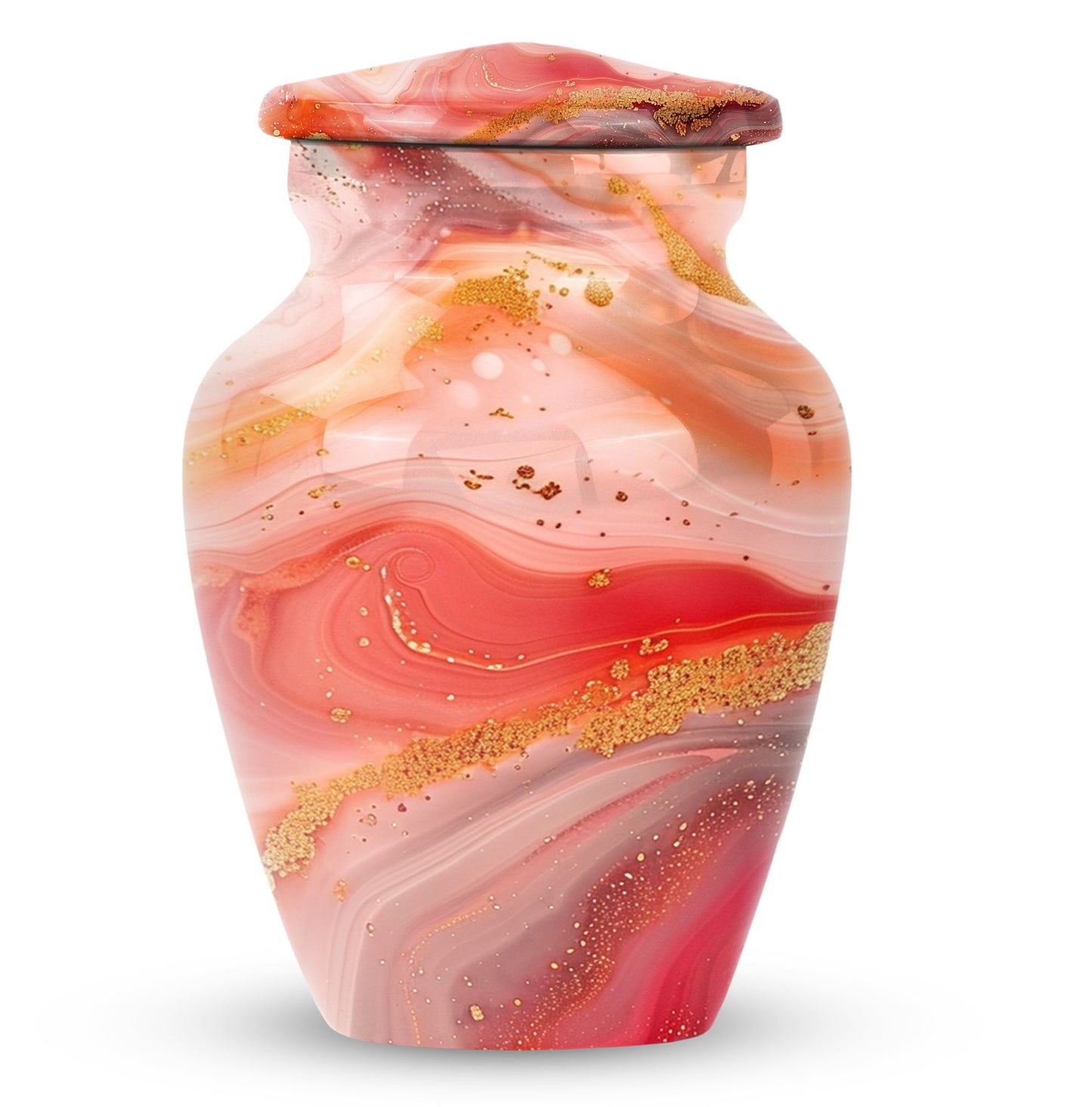 Abstract Classic Aluminium Urn for adult female ashes