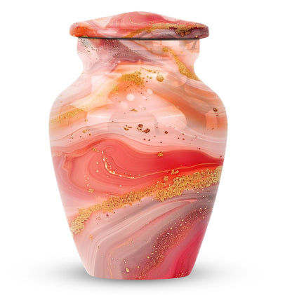 Abstract Classic Aluminium Urn for adult female ashes