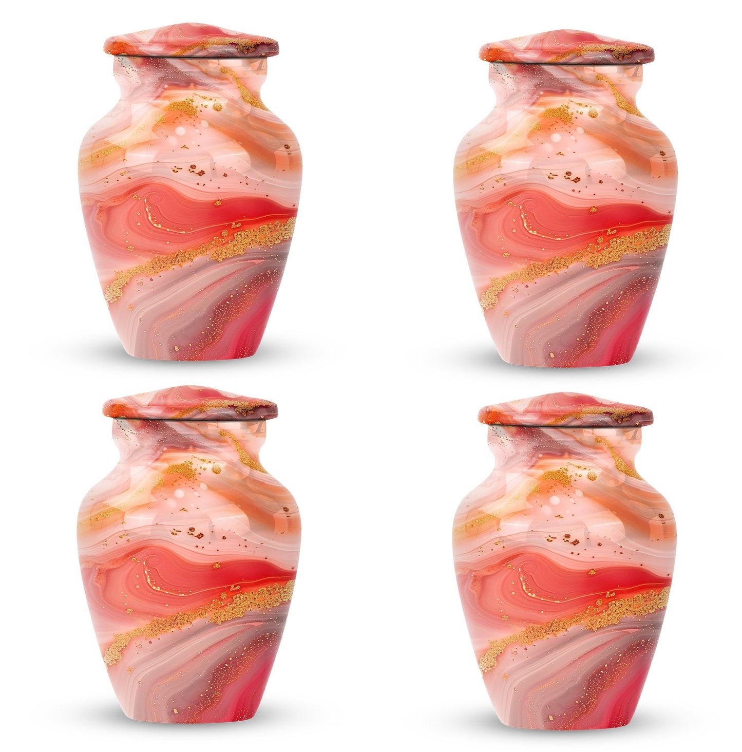 Abstract Classic Aluminium Urn for adult female ashes