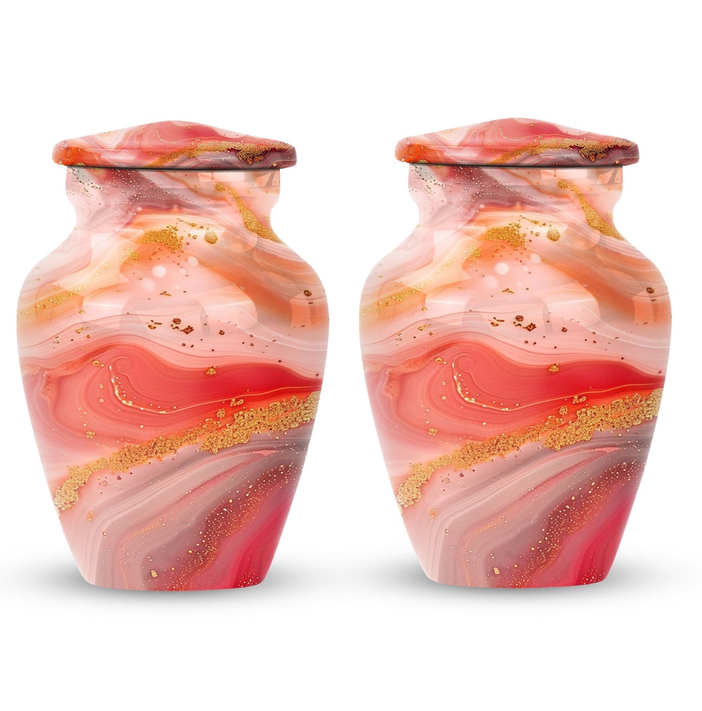 Abstract Classic Aluminium Urn for adult female ashes