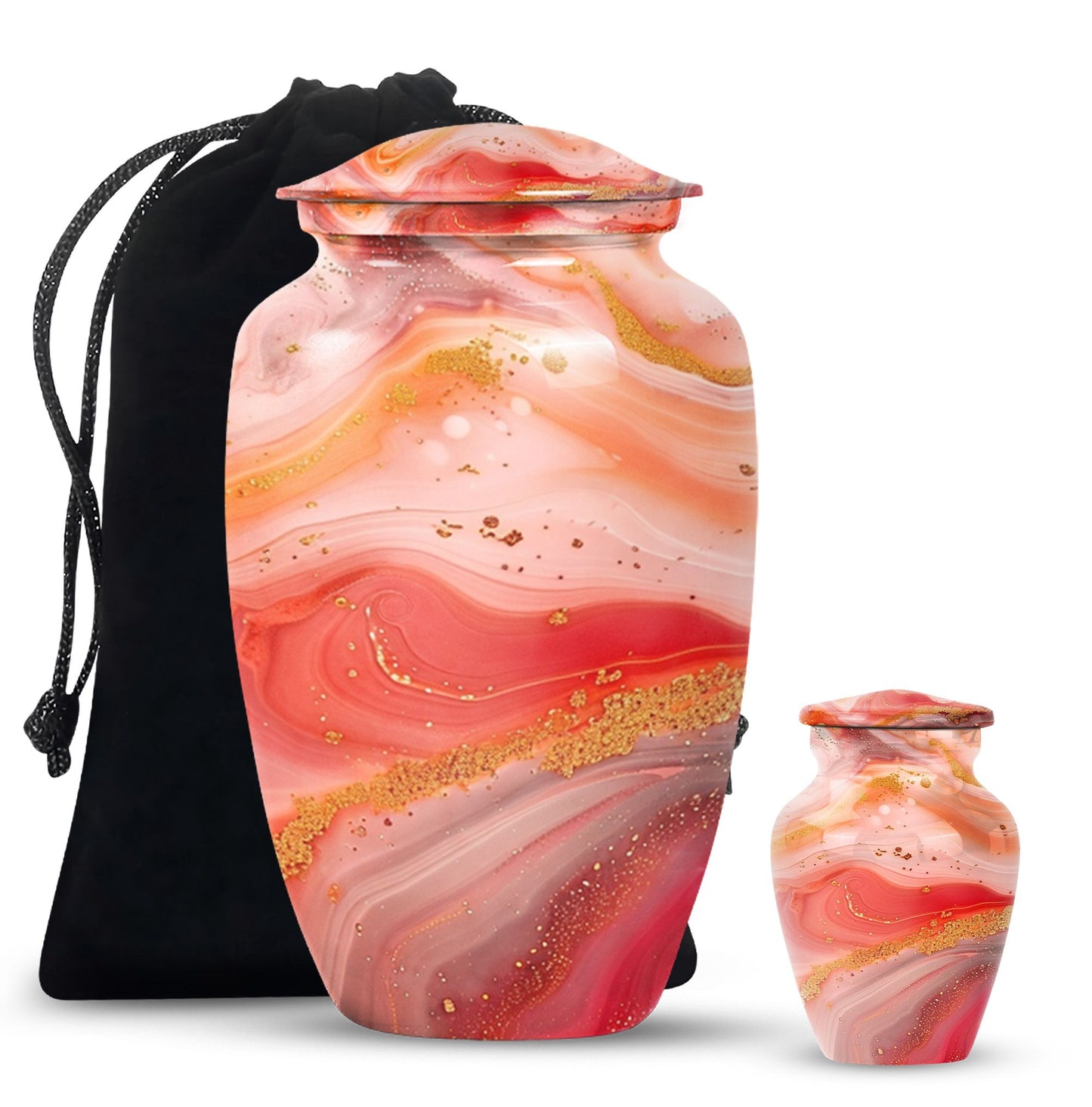 Abstract Classic Aluminium Urn for adult female ashes