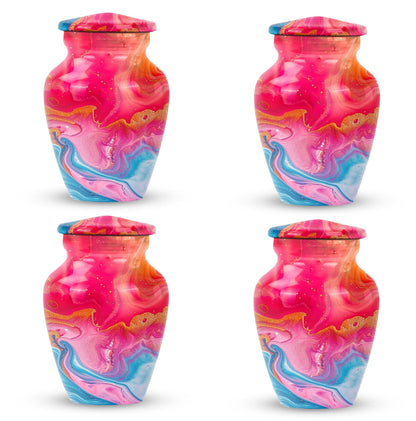 Abstract Aluminium Urn for men, personalized engraving.