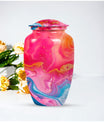 Abstract Aluminium Urn for men, personalized engraving.