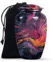 Classic 10-inch Abstract Urn, aluminium funeral cremation urn for women.