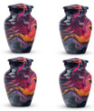 Classic 10-inch Abstract Urn, aluminium funeral cremation urn for women.