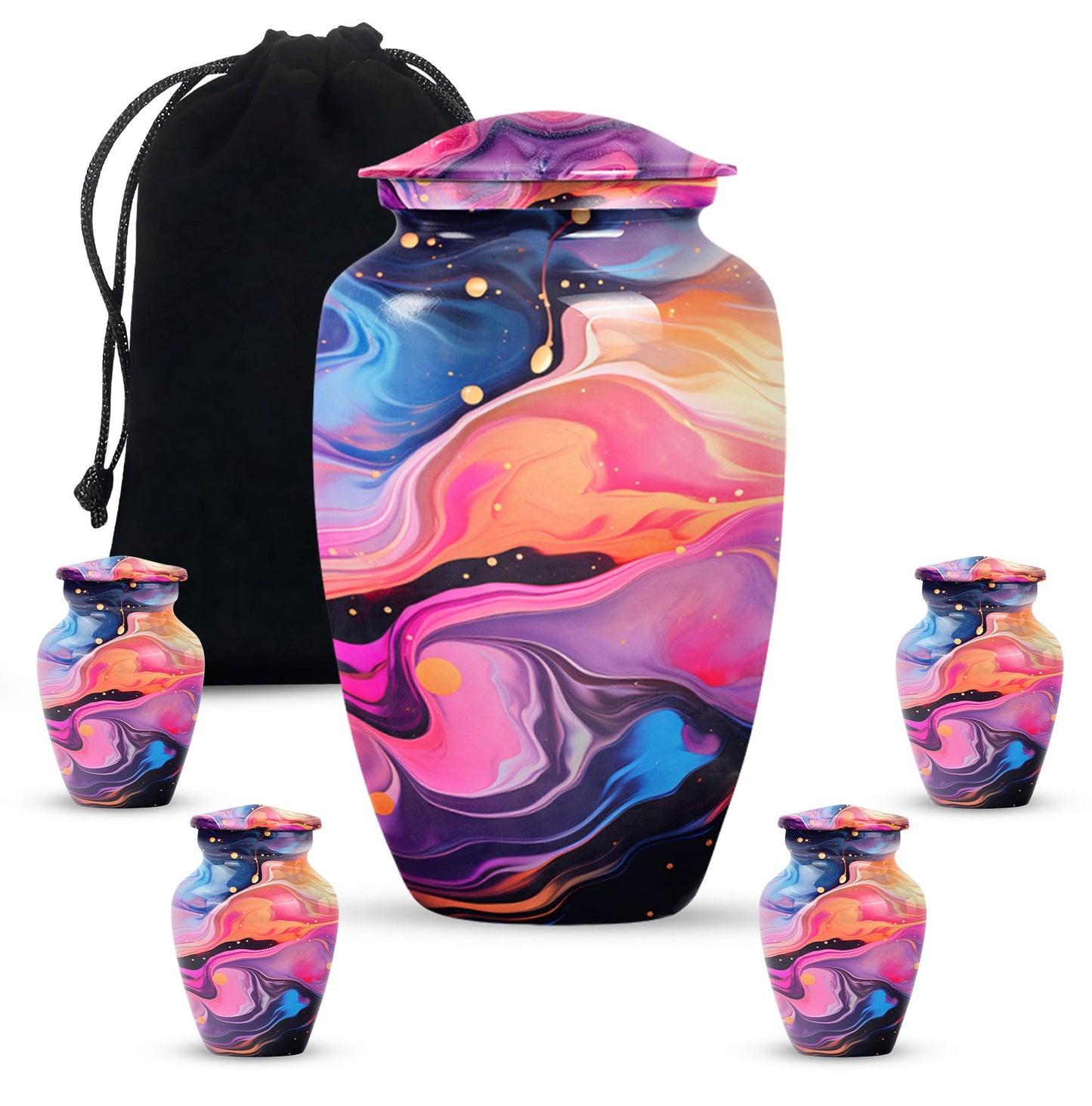 Abstract 10'' Large Classic Urn, ideal for memorial male.