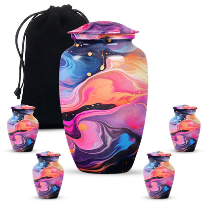 Abstract 10'' Large Classic Urn, ideal for memorial male.