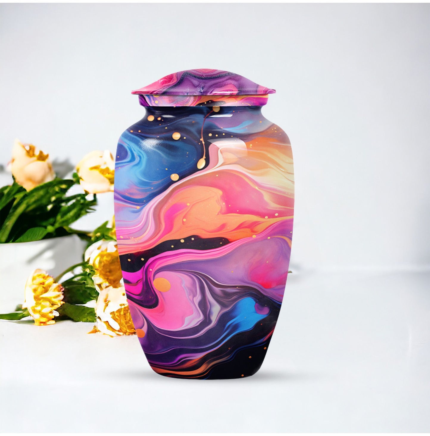 Abstract 10'' Large Classic Urn, ideal for memorial male.