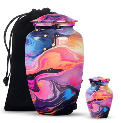 Abstract 10'' Large Classic Urn, ideal for memorial male.