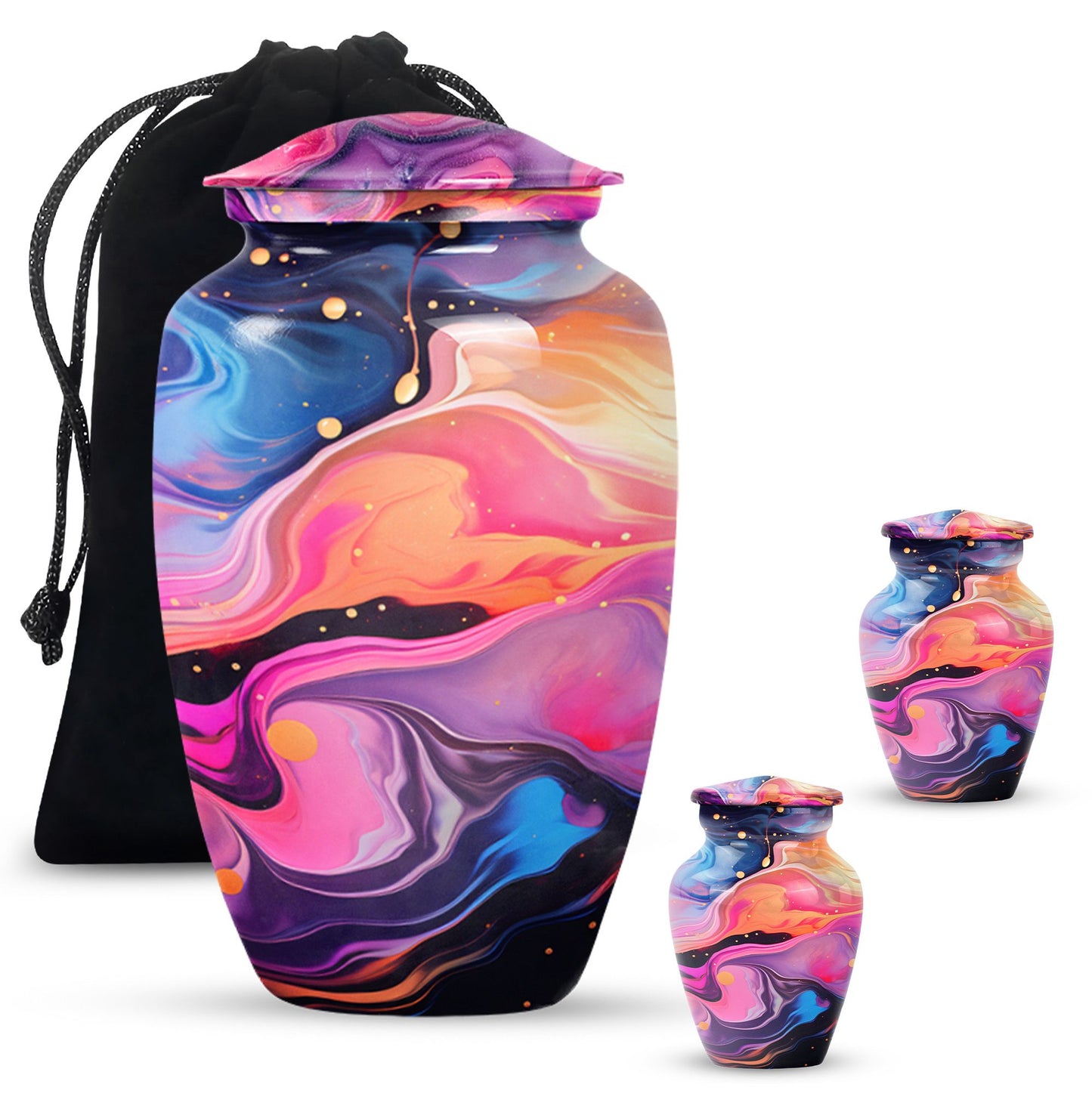 Abstract 10'' Large Classic Urn, ideal for memorial male.