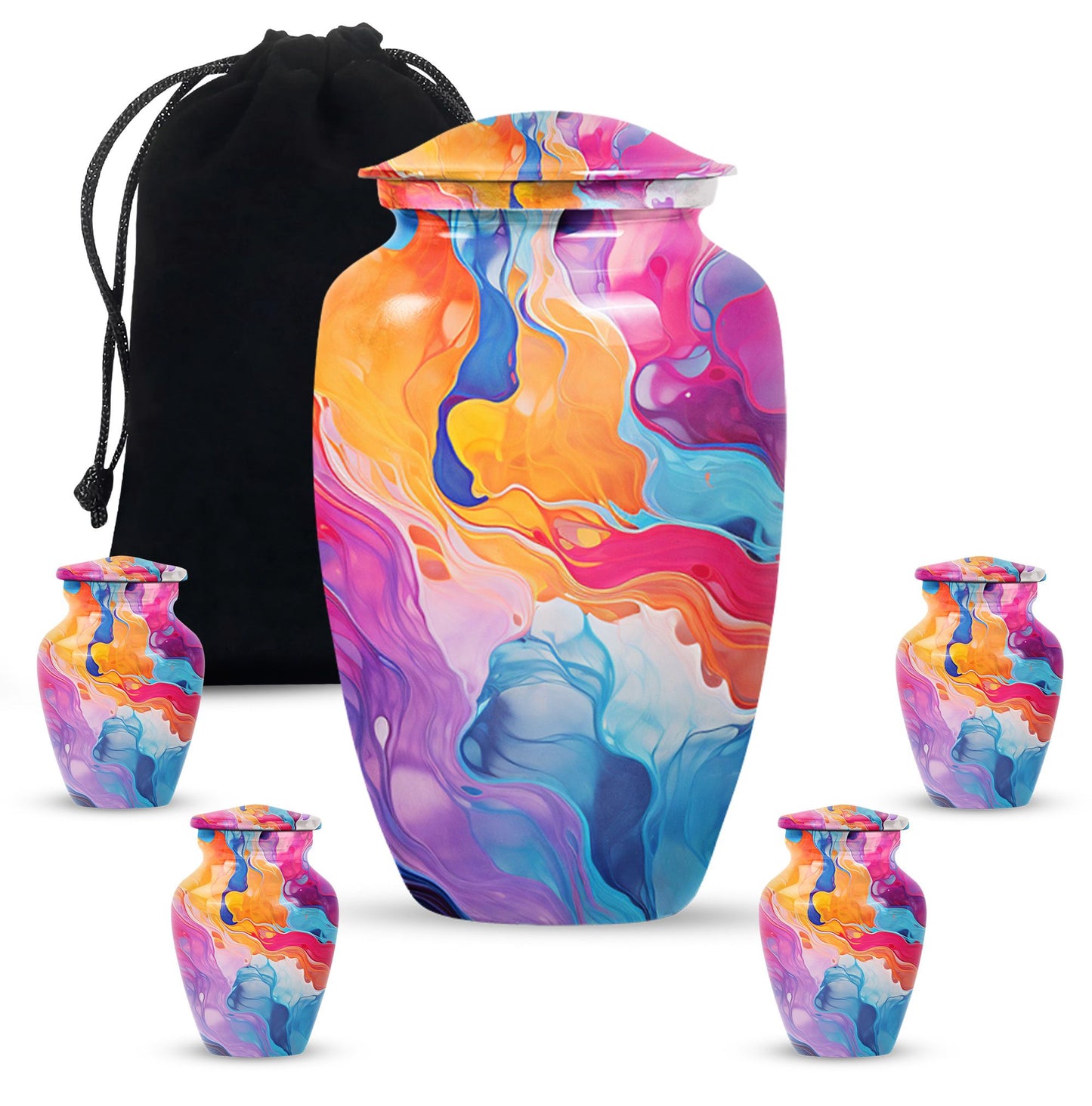 Abstract 10-inch Classic Urn for funeral decorative.