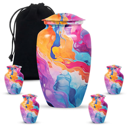 Abstract 10-inch Classic Urn for funeral decorative.