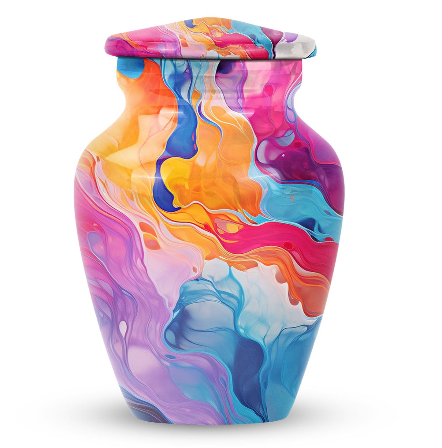 Abstract 10-inch Classic Urn for funeral decorative.