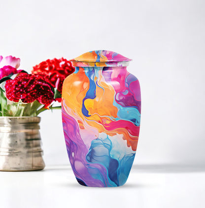 Abstract 10-inch Classic Urn for funeral decorative.