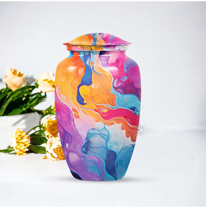 Abstract 10-inch Classic Urn for funeral decorative.