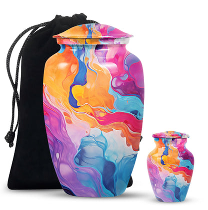 Abstract 10-inch Classic Urn for funeral decorative.