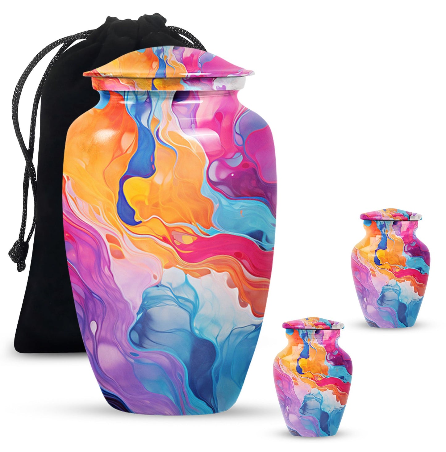 Abstract 10-inch Classic Urn for funeral decorative.