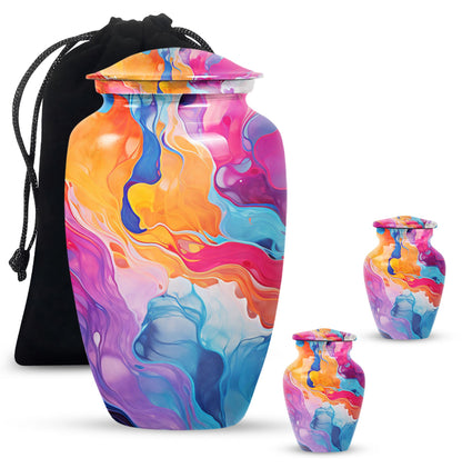 Abstract 10-inch Classic Urn for funeral decorative.