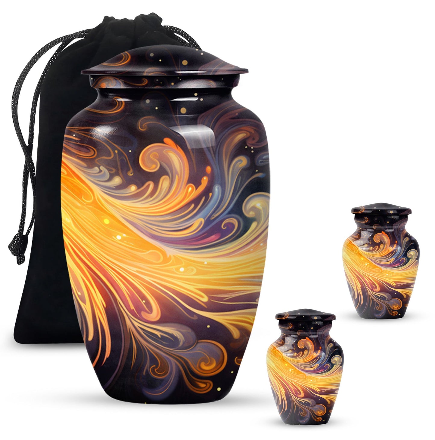Abstract 10-inch Classic Urn, ideal memorial urns.
