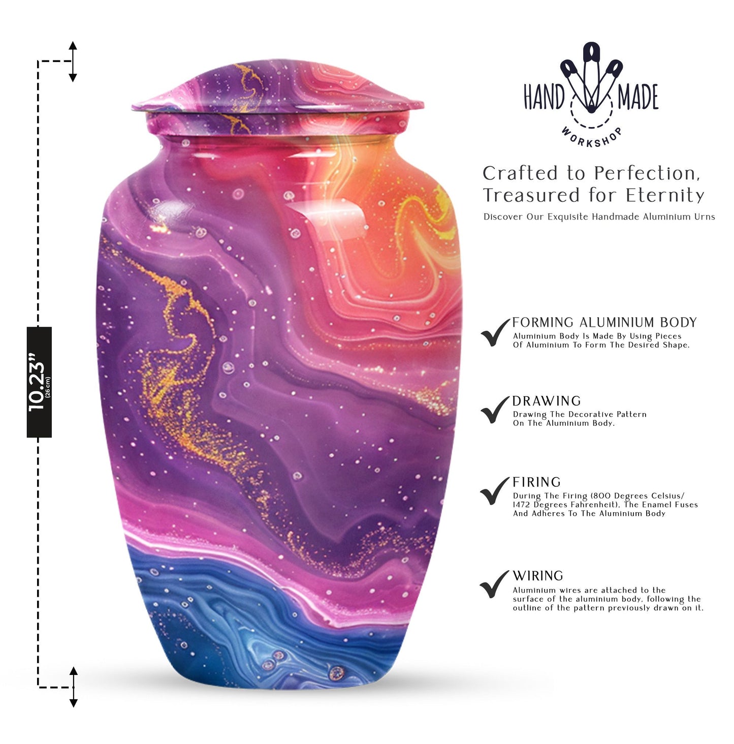 Abstract Classic Urn for cremation ashes, customizable.