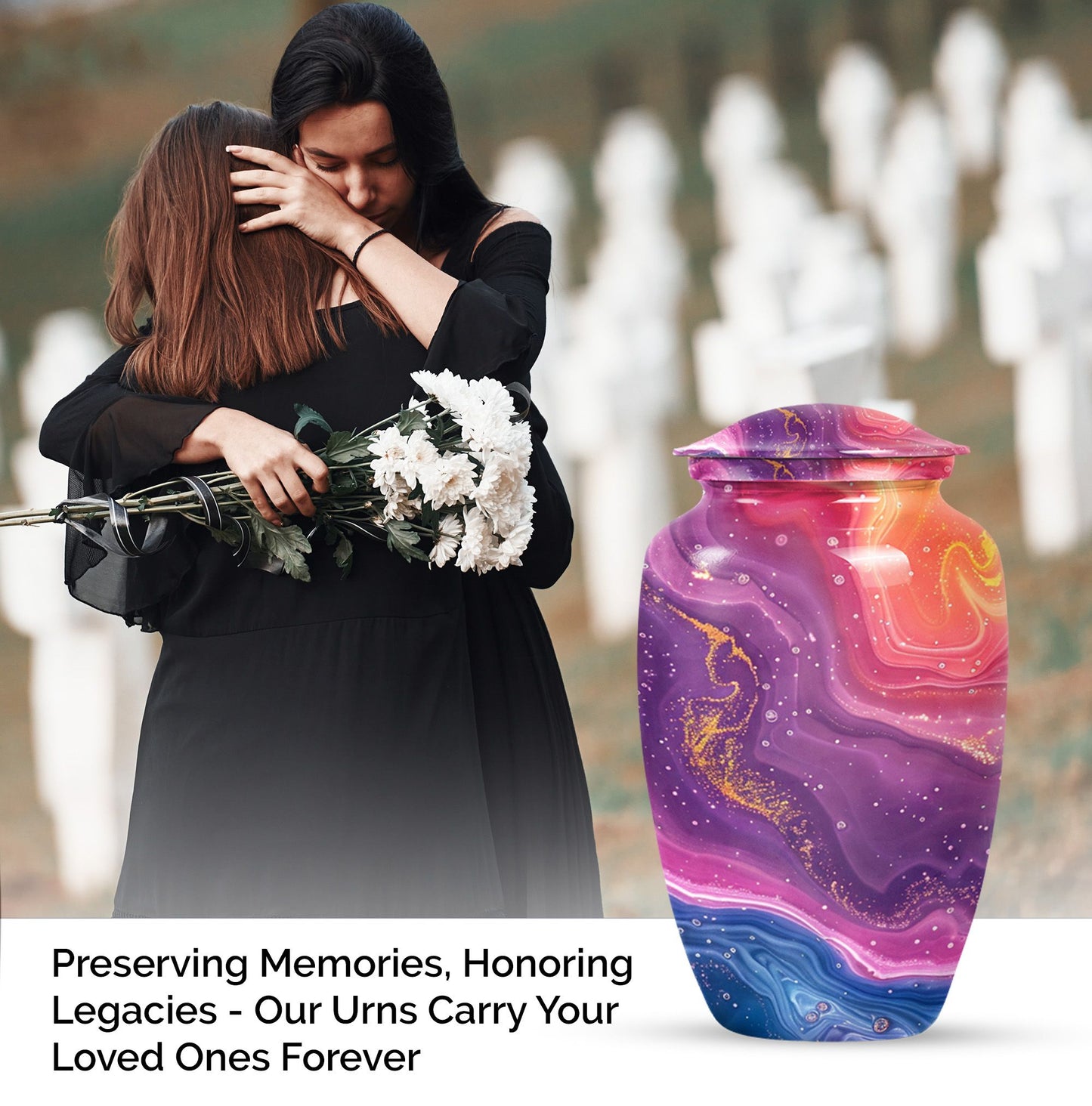 Abstract Classic Urn for cremation ashes, customizable.