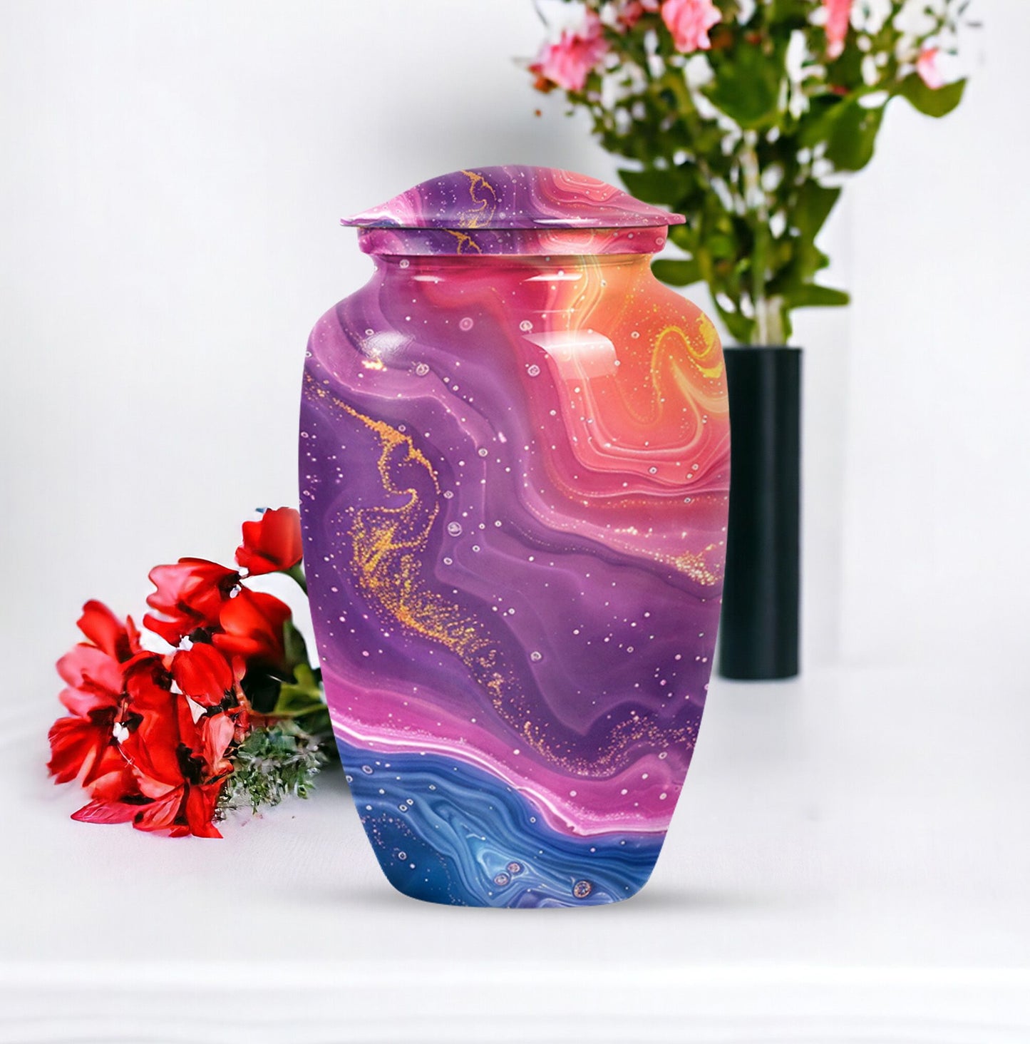 Abstract Classic Urn for cremation ashes, customizable.