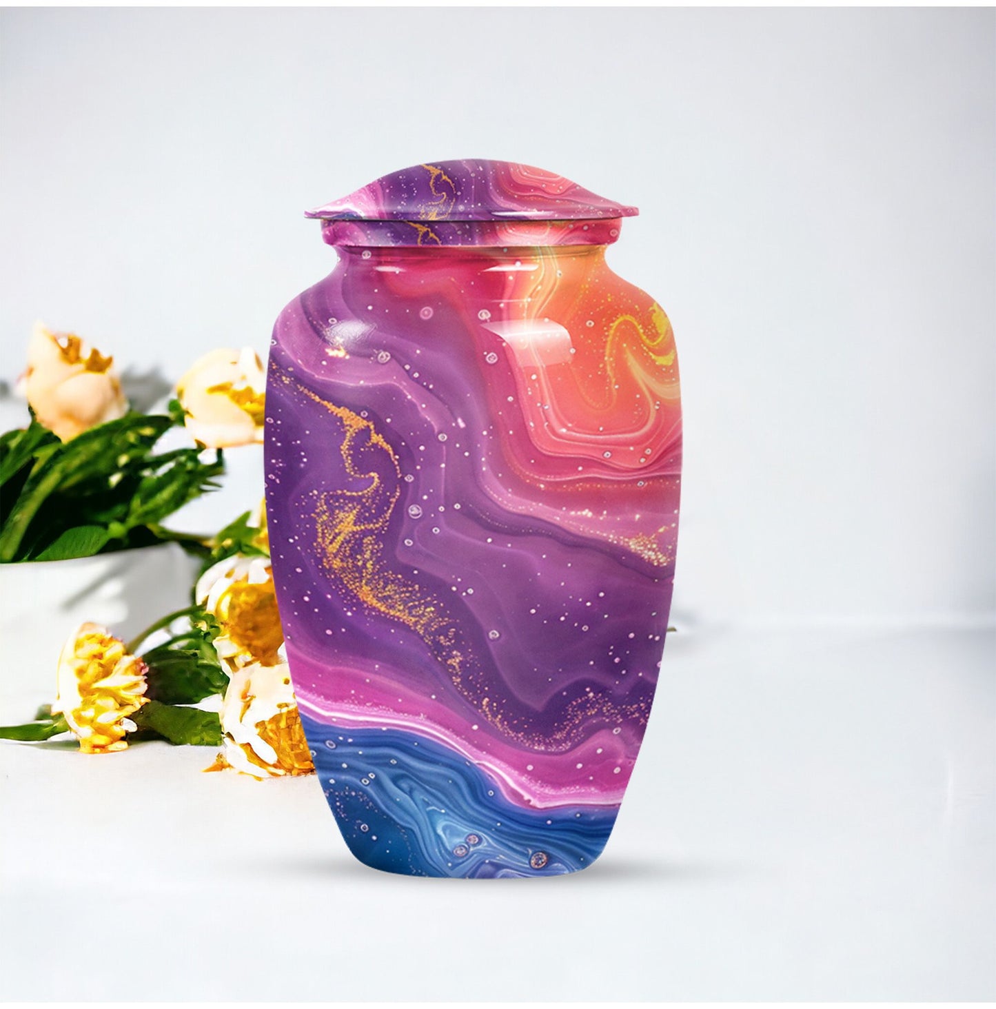 Abstract Classic Urn for cremation ashes, customizable.