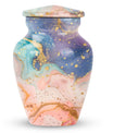 Abstract Urn for adult human ashes, customizable with names