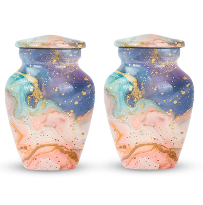 Abstract Urn for adult human ashes, customizable with names