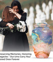 Abstract Urn for adult human ashes, customizable with names
