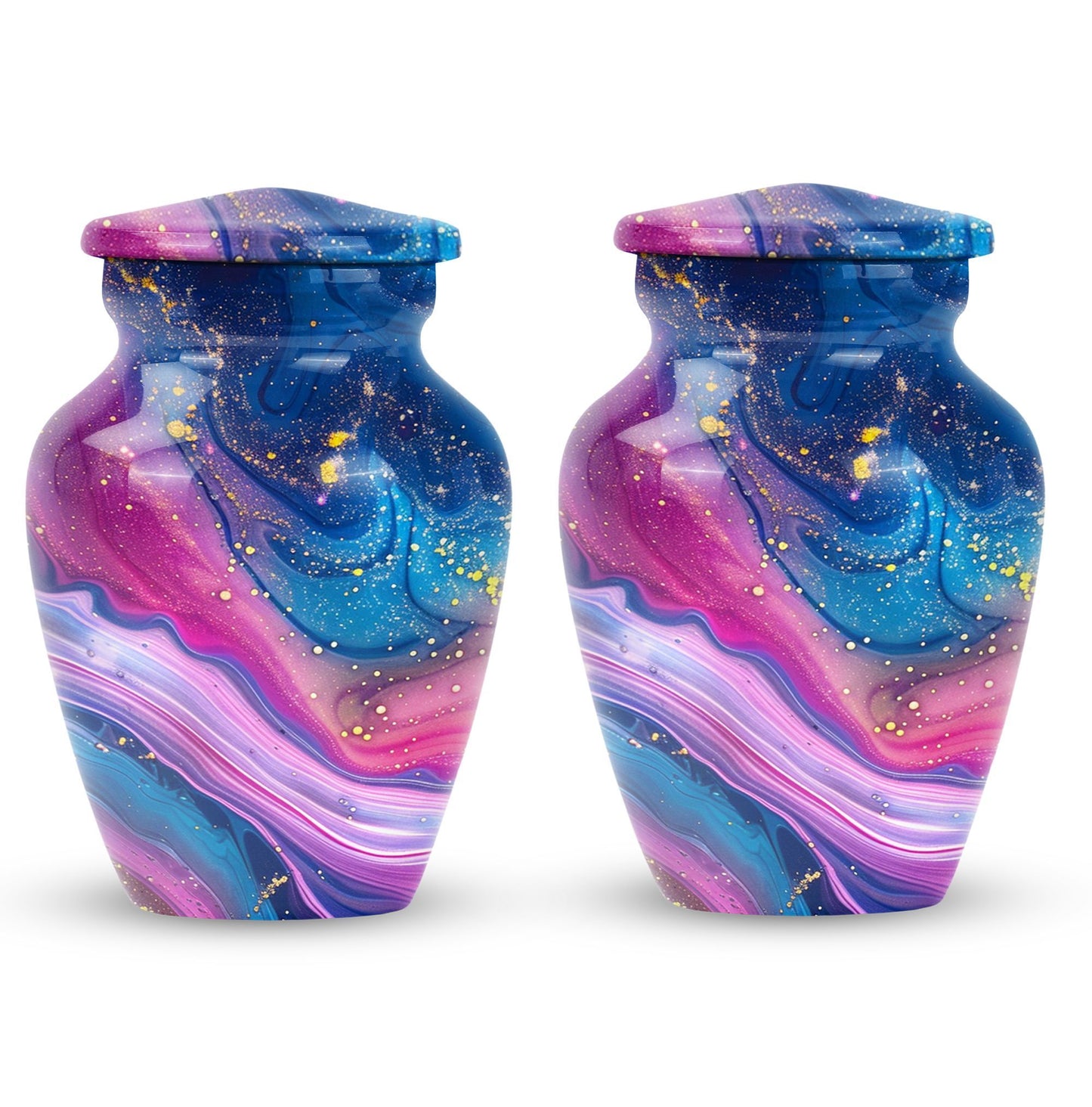 Abstract large cremation urn with personalizable engraving.