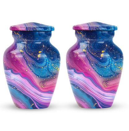 Abstract large cremation urn with personalizable engraving.