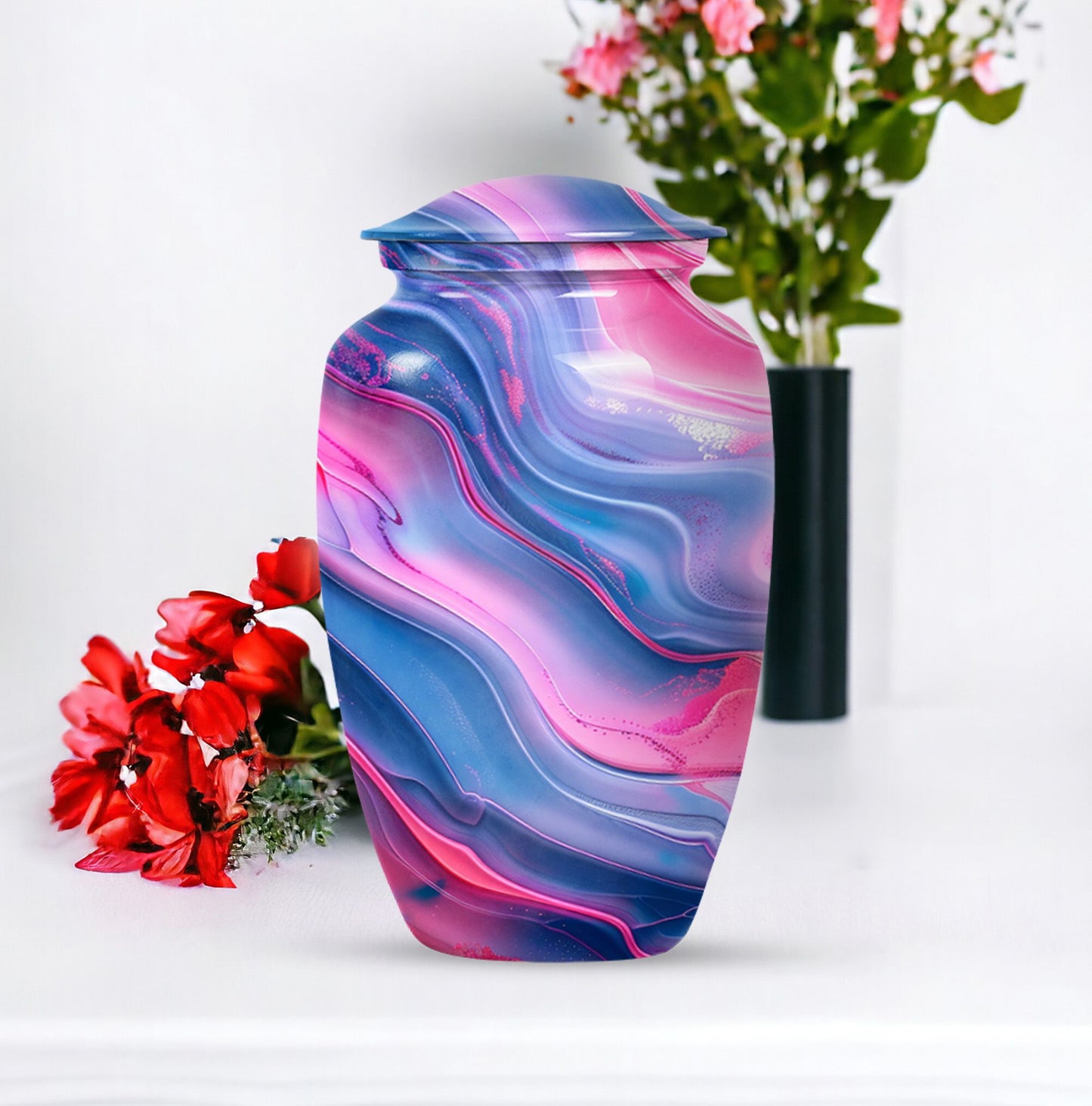 Abstract classic urn, memorial urns for adult female ashes