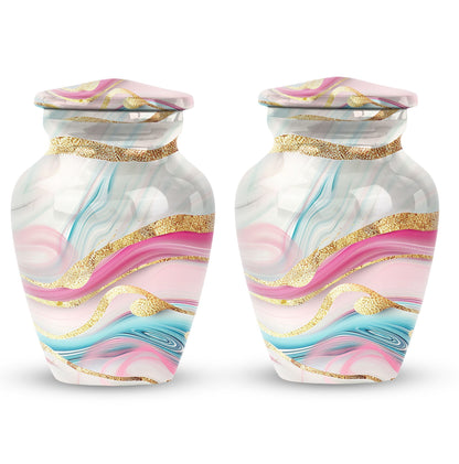 Abstract Classic Urn, an aluminium large funeral burial urn.