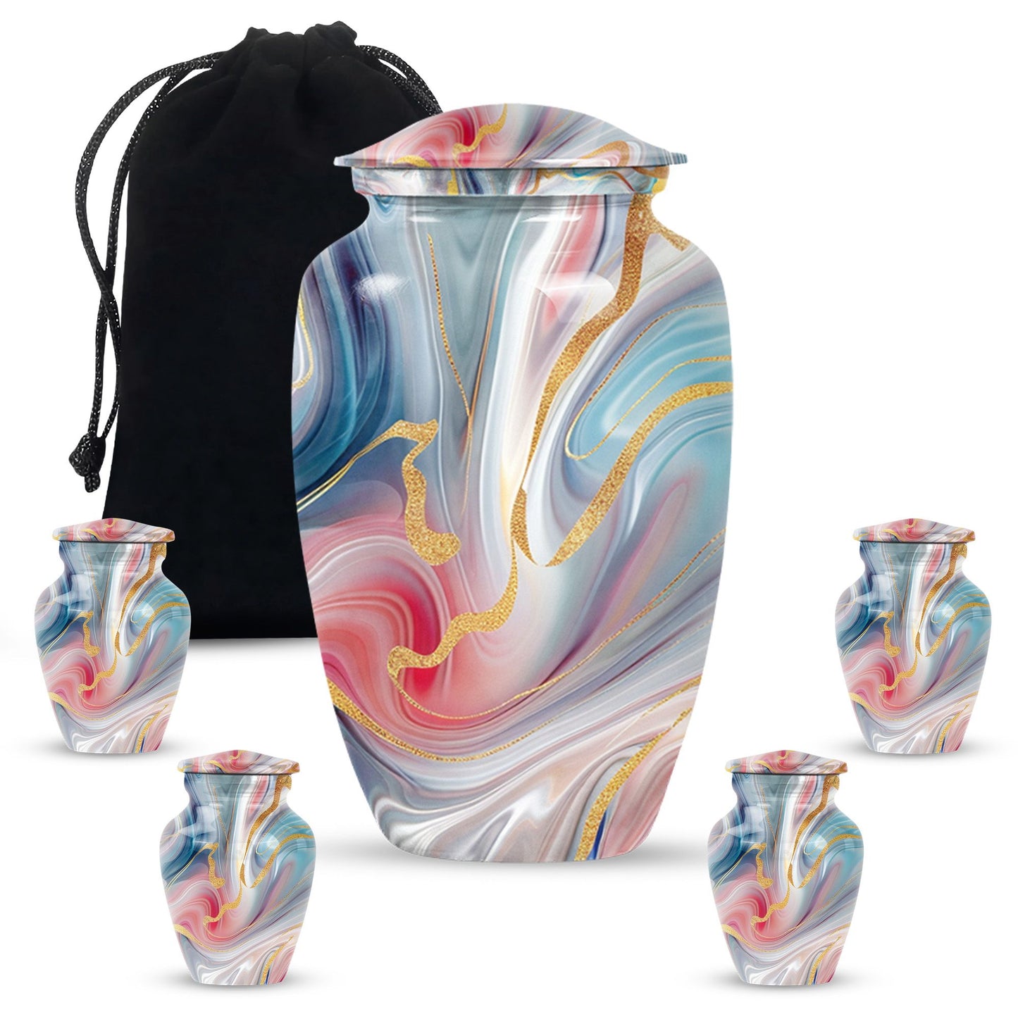  Classic abstract urn, burial urn for cremation ashes