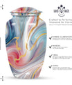  Classic abstract urn, burial urn for cremation ashes